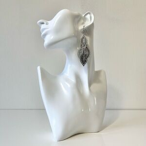 Silver Boho Multi Teardrop Earrings
